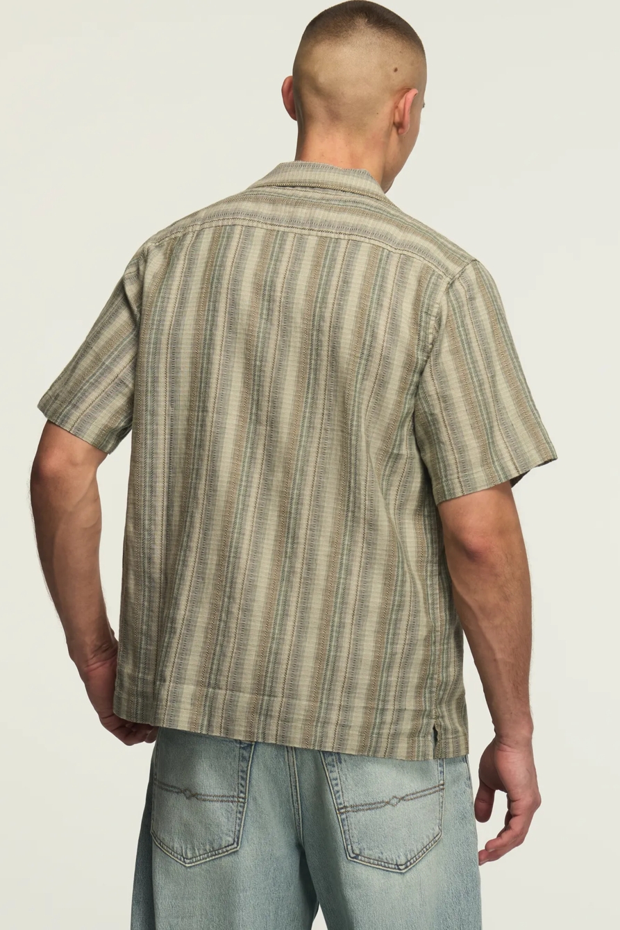 SHORT SLEEVE LINEN CAMP COLLAR SHIRT, image 3