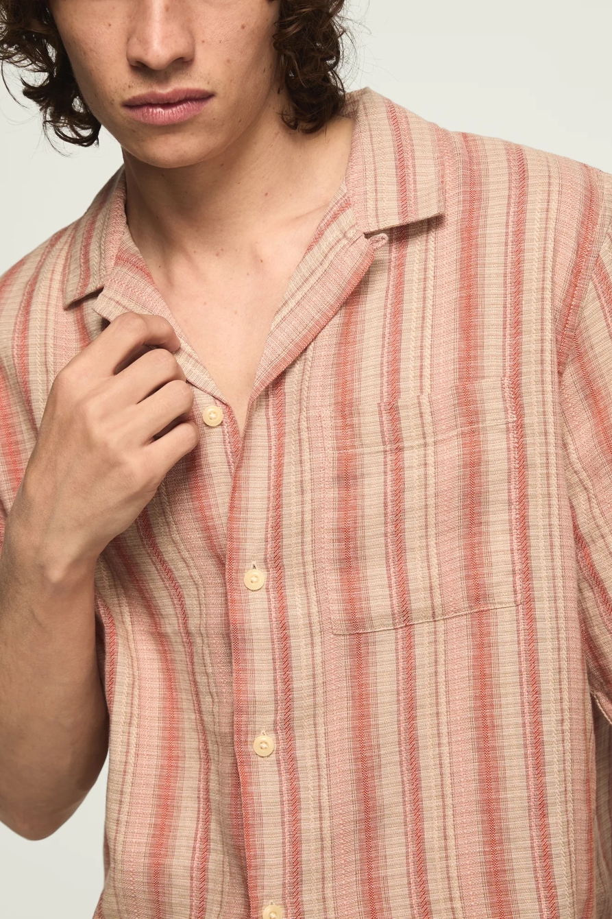 SHORT SLEEVE LINEN CAMP COLLAR SHIRT, image 2