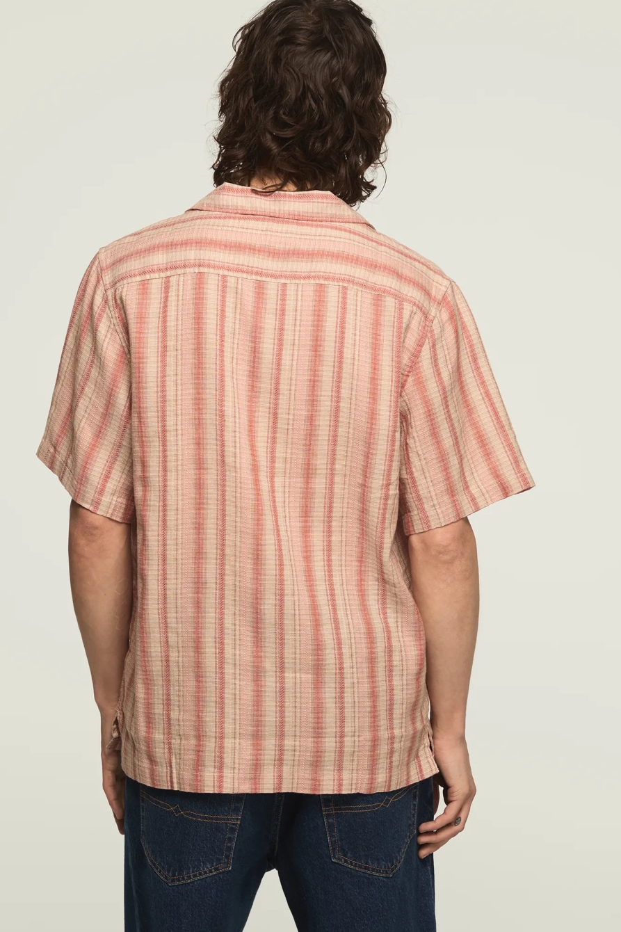 SHORT SLEEVE LINEN CAMP COLLAR SHIRT, image 3