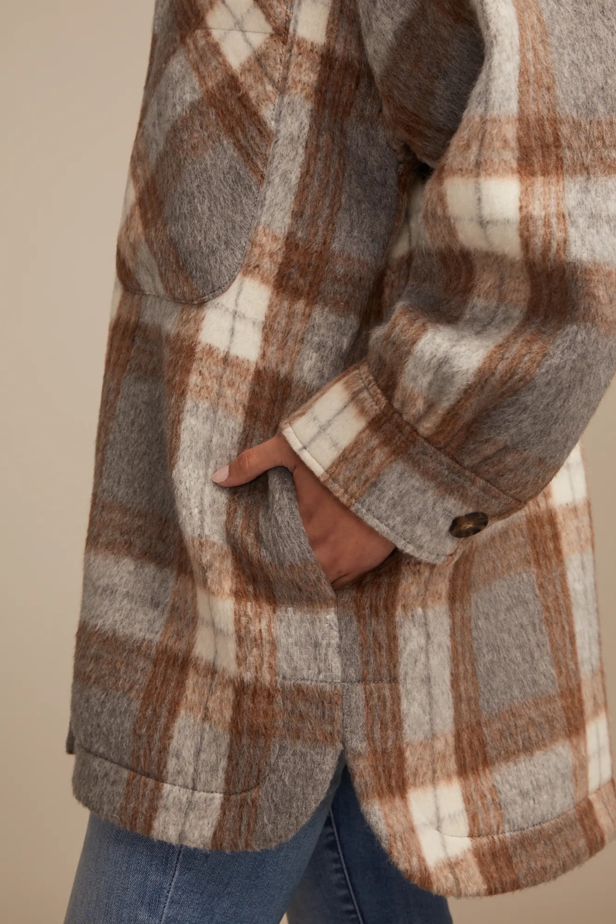 OVERSIZED PLAID SHIRT JACKET, image 6