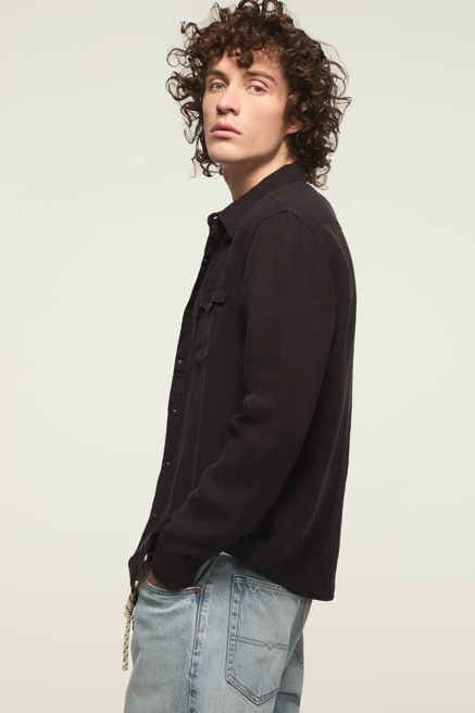 LINEN LONG SLEEVE WESTERN SHIRT, image 4