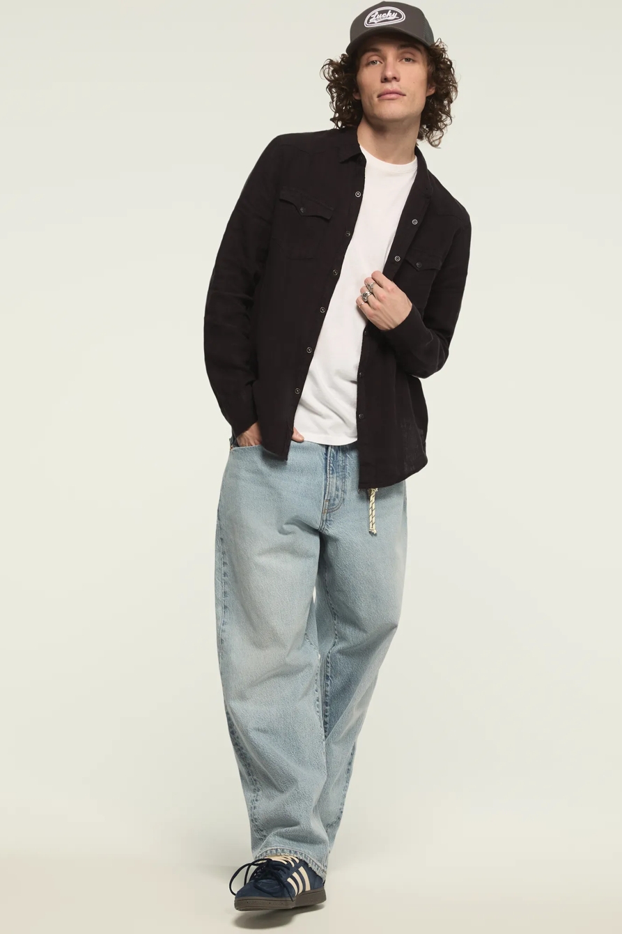 LINEN LONG SLEEVE WESTERN SHIRT, image 5