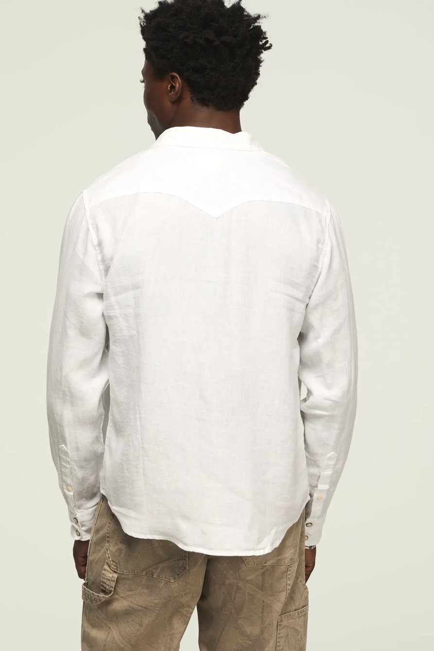 LINEN LONG SLEEVE WESTERN SHIRT, image 3