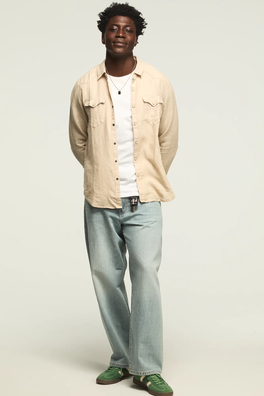 LINEN LONG SLEEVE WESTERN SHIRT, image 5