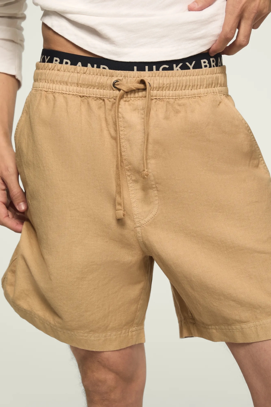 6 INCH LINEN PULL ON SHORT, image 6