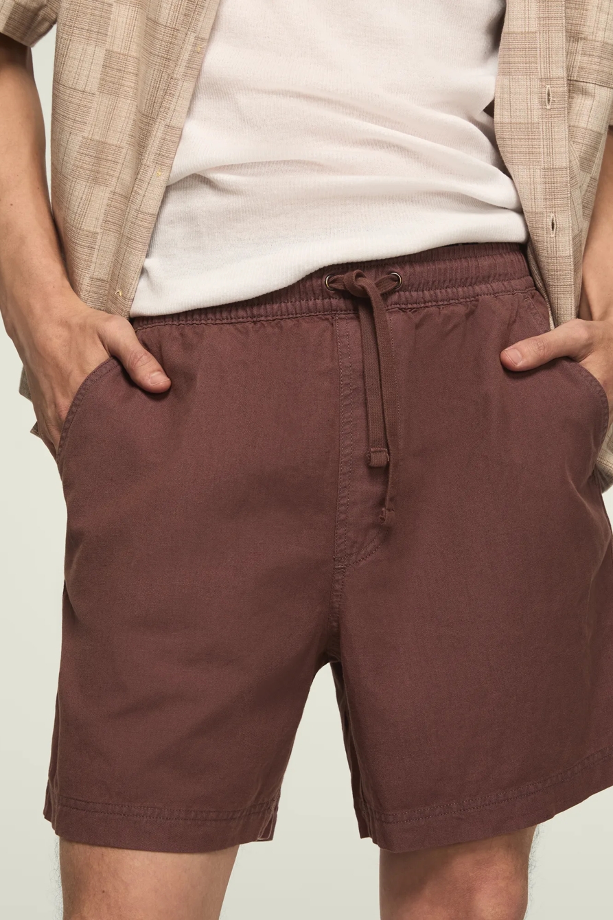 6 INCH LINEN PULL ON SHORT, image 5