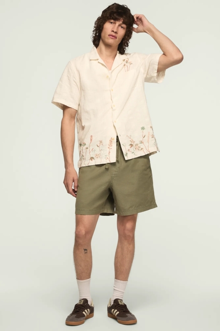 6 INCH LINEN PULL ON SHORT, image 1