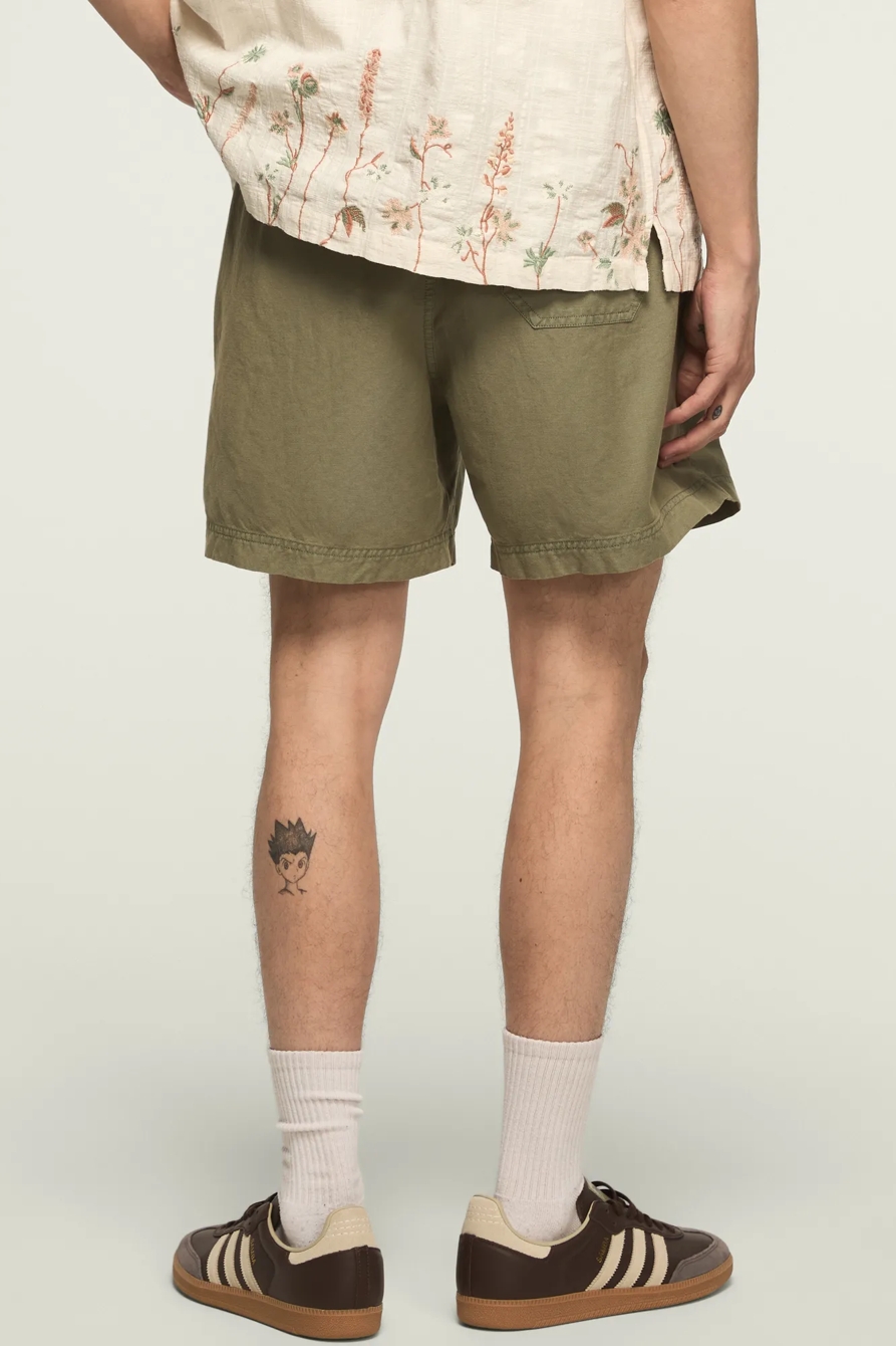 6 INCH LINEN PULL ON SHORT, image 3