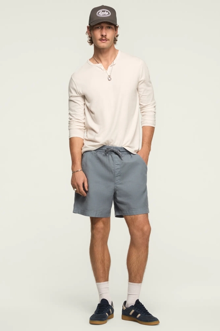 6 INCH LINEN PULL ON SHORT, image 1