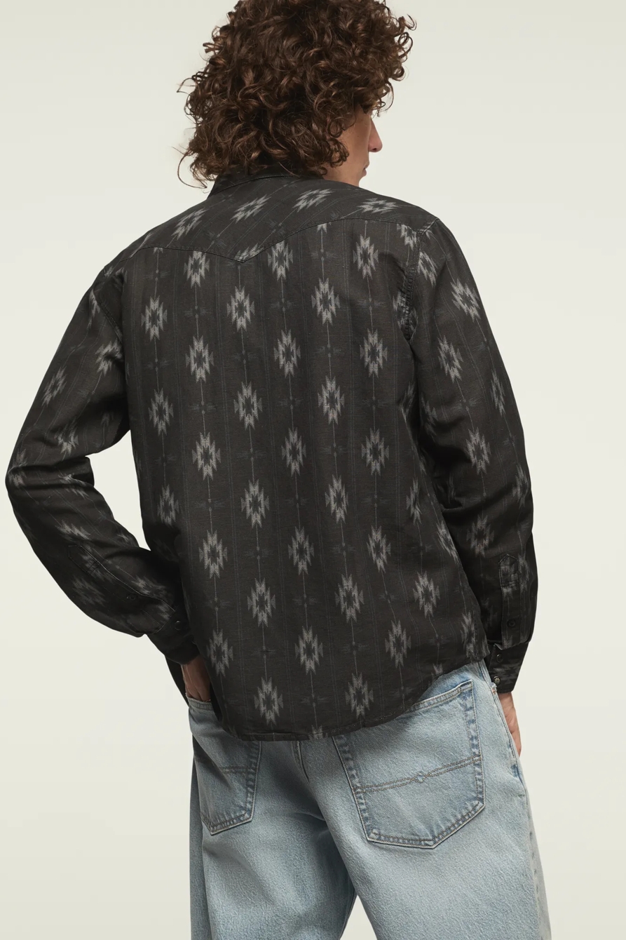 LINEN LONG SLEEVE WESTERN SHIRT, image 3