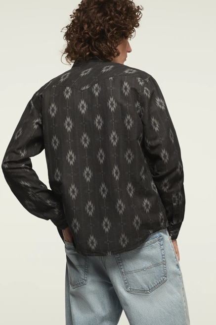 LINEN LONG SLEEVE WESTERN SHIRT, image 3