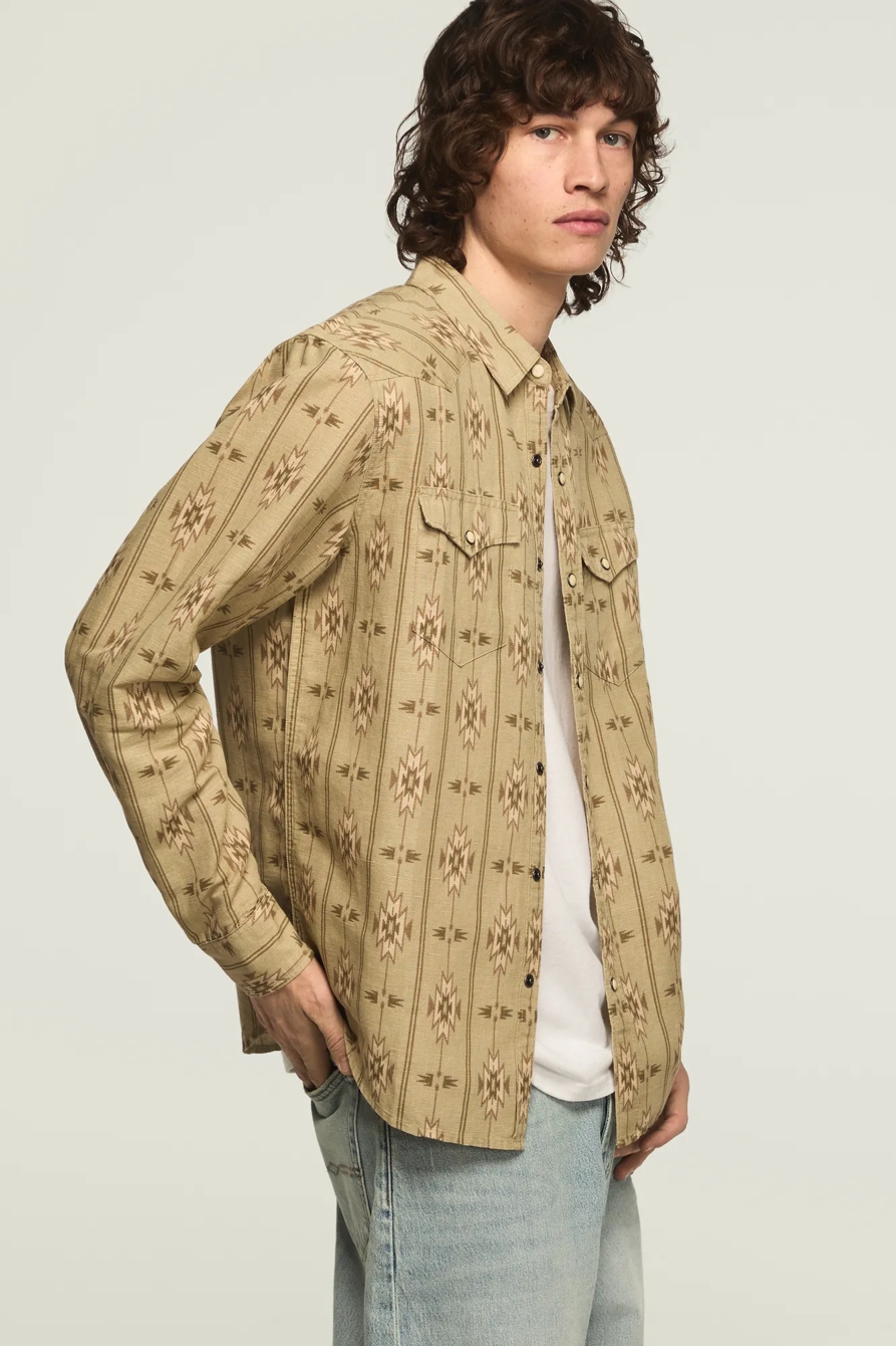 LINEN LONG SLEEVE WESTERN SHIRT, image 4