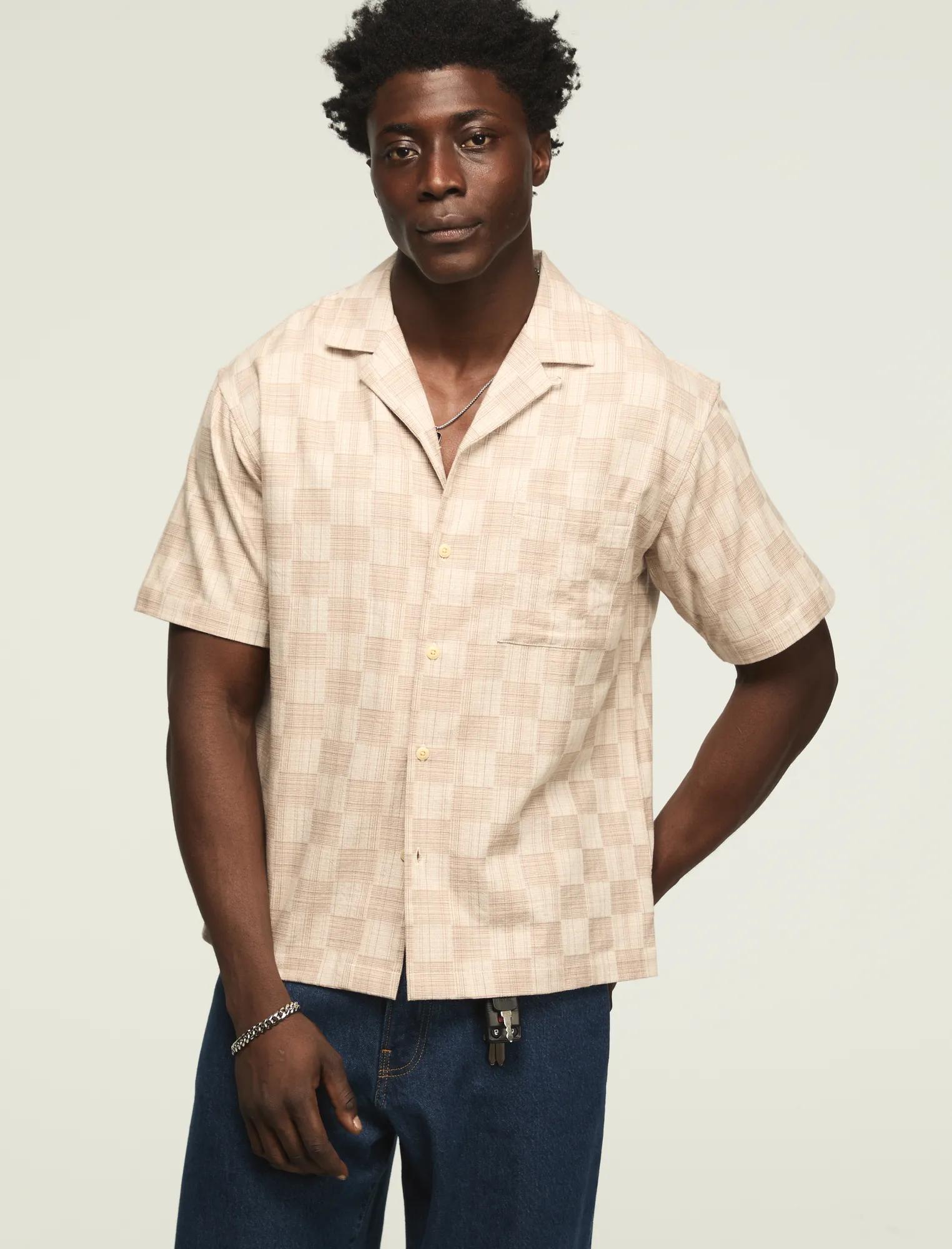 Abercrombie & Fitch Camp Collar Cropped Lace Shirt | Arden Fair