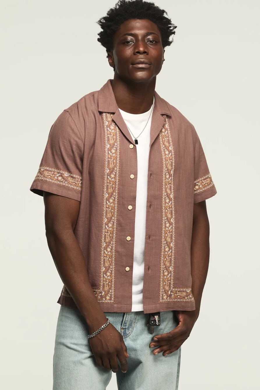 EMBROIDERED CAMP COLLAR SHIRT, image 2