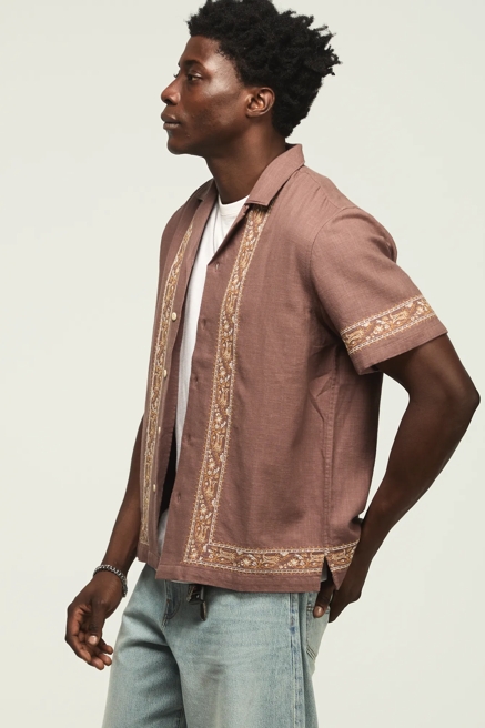 EMBROIDERED CAMP COLLAR SHIRT, image 4