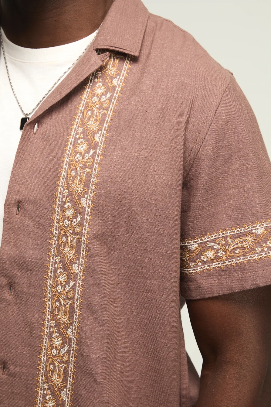 EMBROIDERED CAMP COLLAR SHIRT, image 5