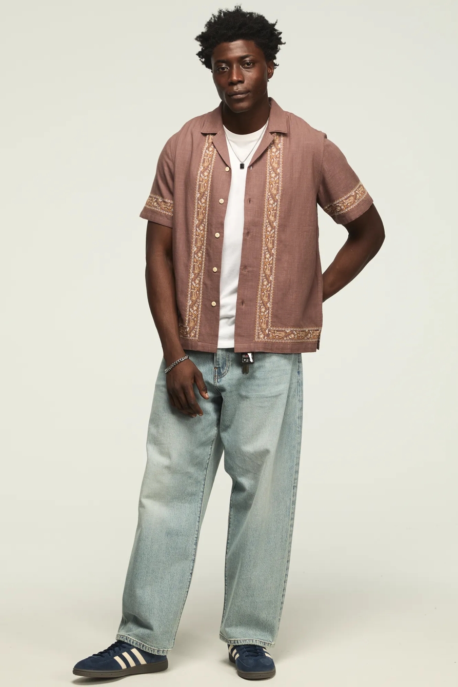 EMBROIDERED CAMP COLLAR SHIRT, image 6