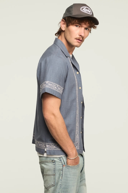 EMBROIDERED CAMP COLLAR SHIRT, image 4