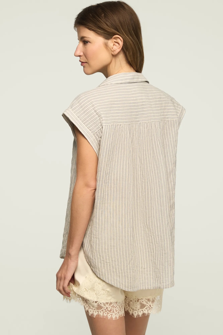 BANDED SLEEVE BUTTONUP SHIRT, image 3