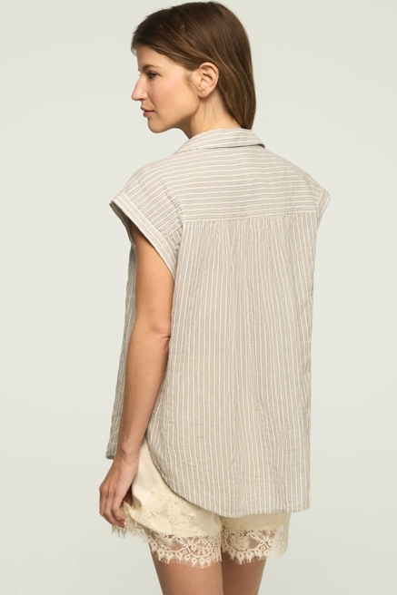 BANDED SLEEVE BUTTONUP SHIRT, image 3