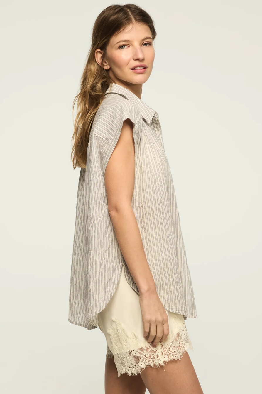 BANDED SLEEVE BUTTONUP SHIRT, image 4