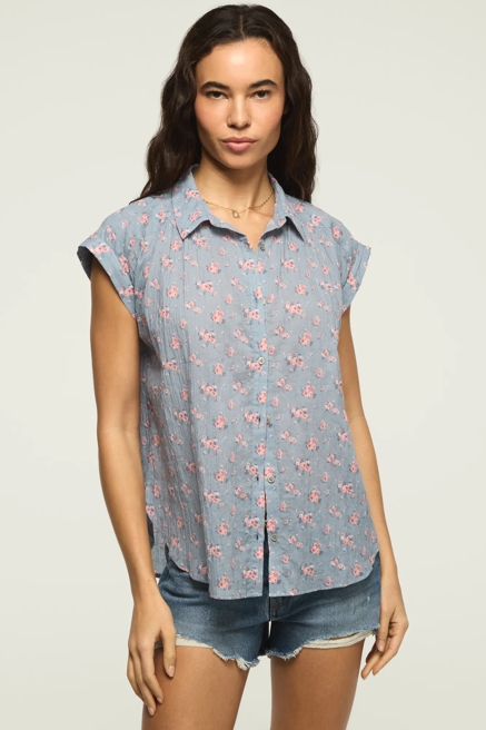 BANDED SLEEVE BUTTONUP SHIRT, image 1