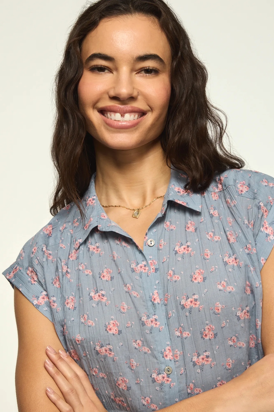 BANDED SLEEVE BUTTONUP SHIRT, image 2