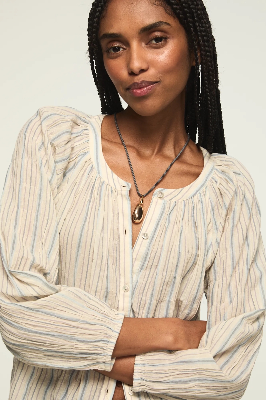 LONG SLEEVE BUTTON BLOUSE, image 2