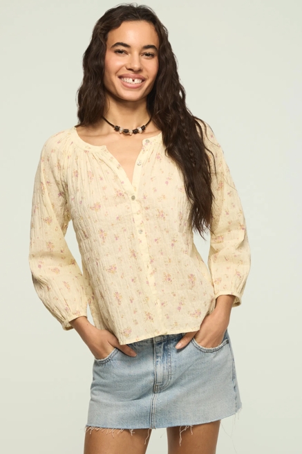 LONG SLEEVE BUTTON BLOUSE, image 1