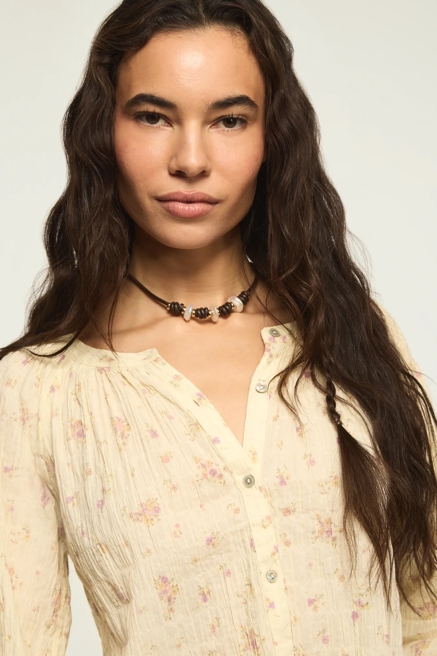 LONG SLEEVE BUTTON BLOUSE, image 2