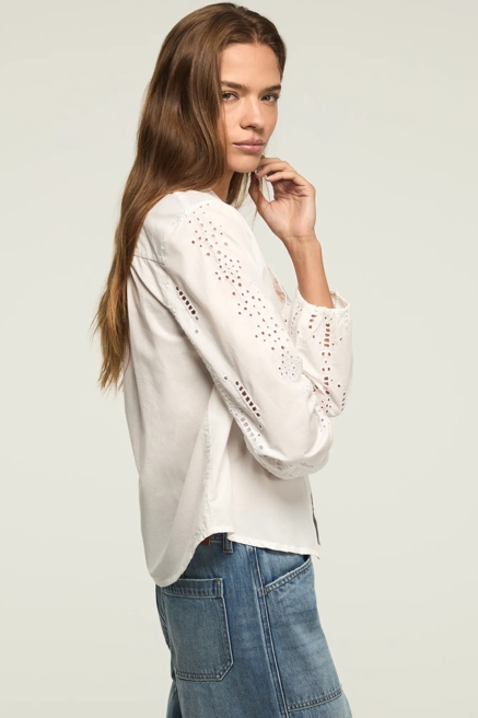 CUTWORK LONG SLEEVE BUTTON DOWN, image 3
