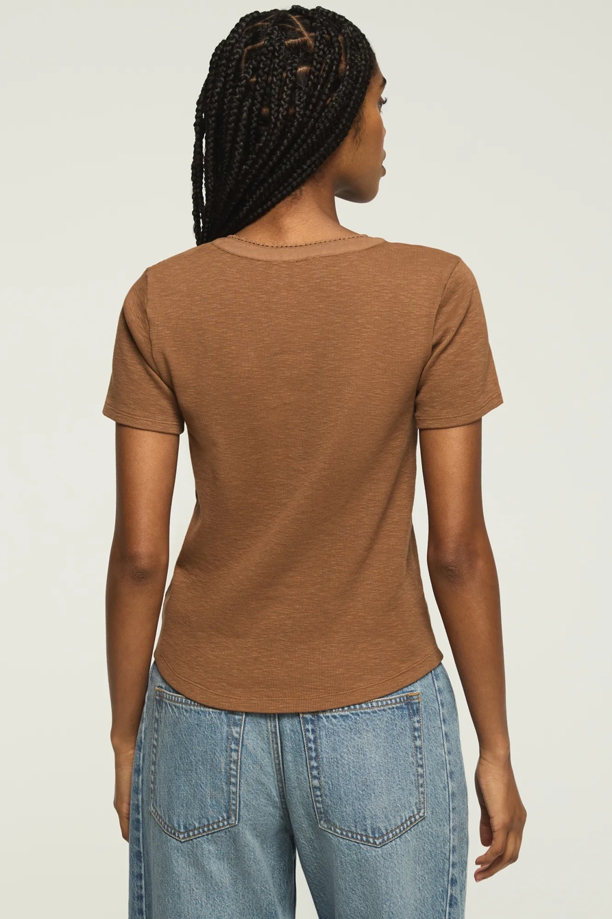 SHORT SLEEVE CUTWORK HENLEY, image 3