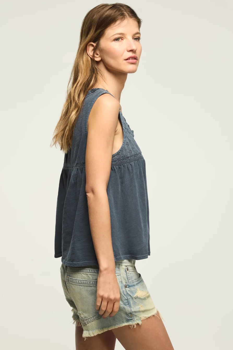 EMBROIDERED YOKE SWING TANK, image 4