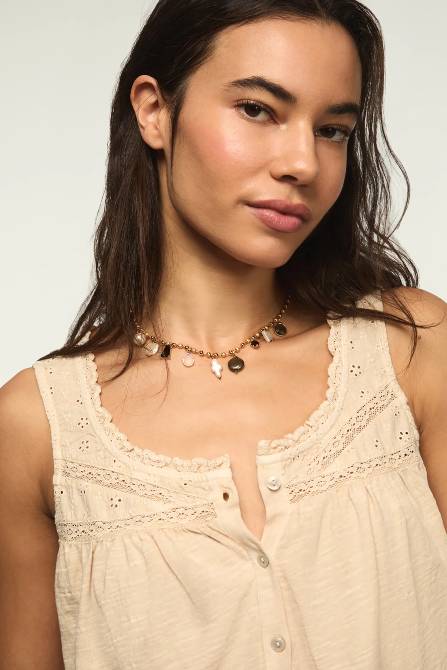 EMBROIDERED YOKE SWING TANK, image 2