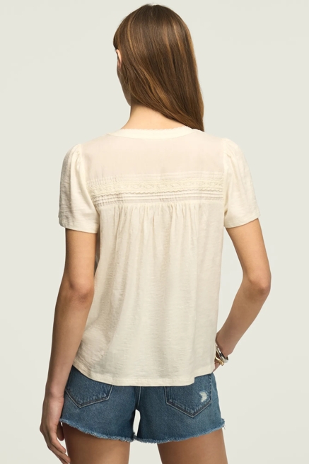 LACE PINTUCK NOTCH TOP, image 3