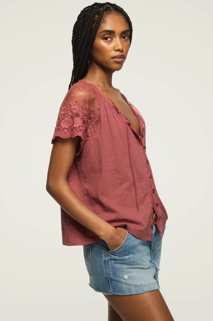 LACE SHORT SLEEVE SWING TOP, image 4
