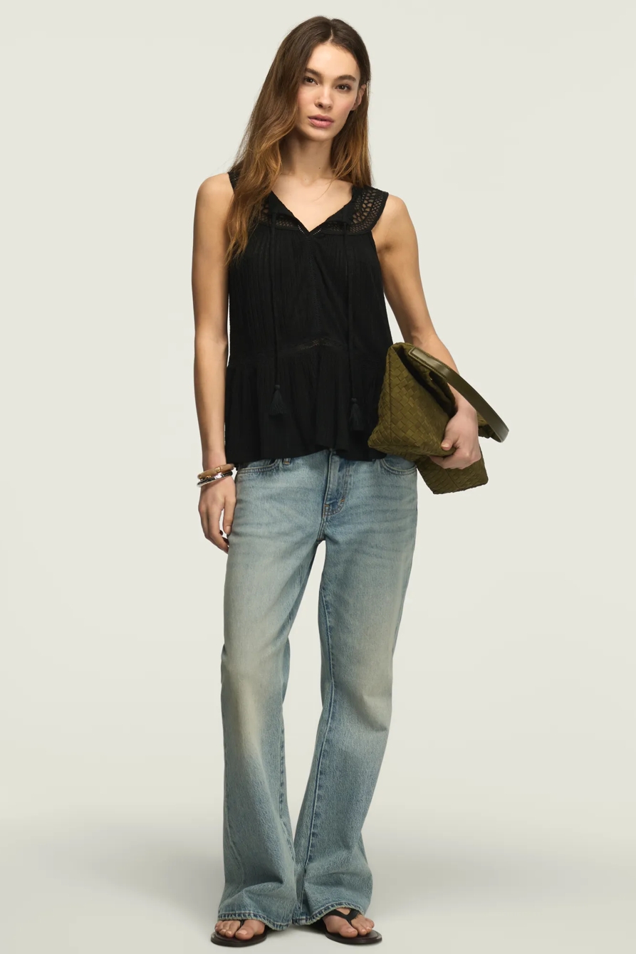 PEPLUM LACE TRIMMED TANK, image 2