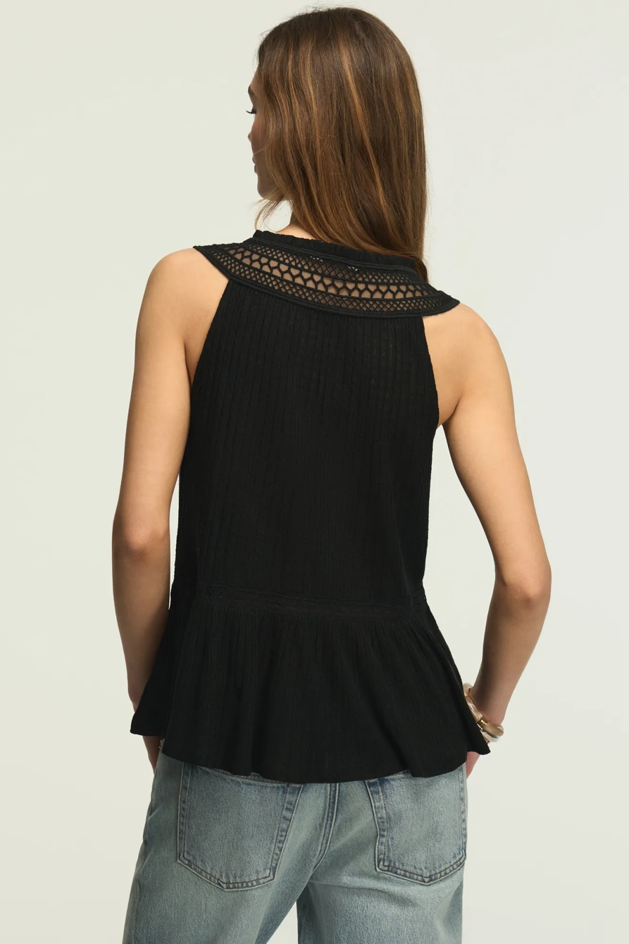 PEPLUM LACE TRIMMED TANK, image 3