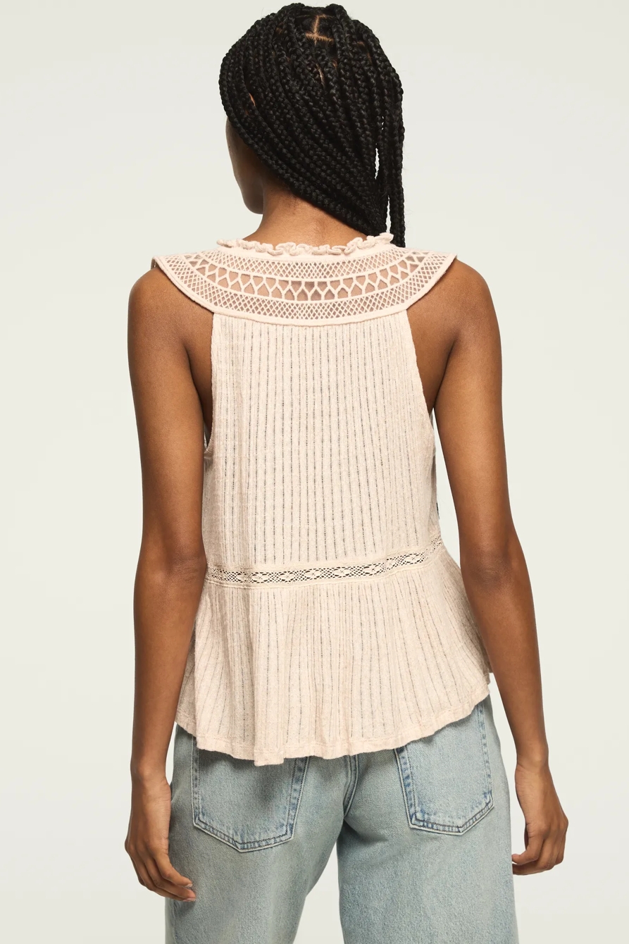 PEPLUM LACE TRIMMED TANK, image 3