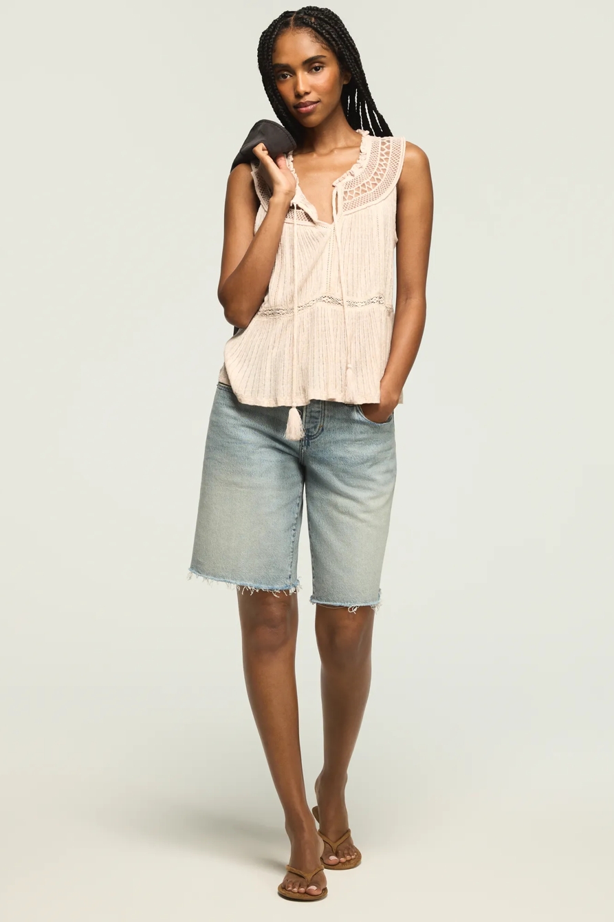 PEPLUM LACE TRIMMED TANK, image 5