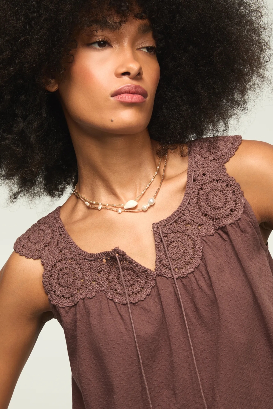 LACE TRIMMED SCOOP TANK, image 2