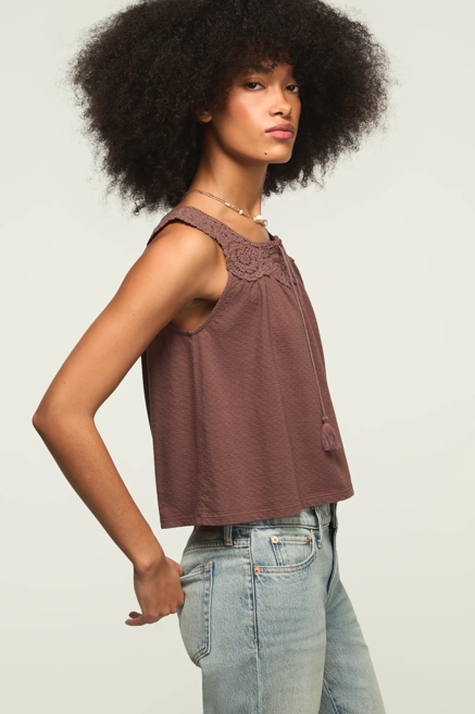 LACE TRIMMED SCOOP TANK, image 4