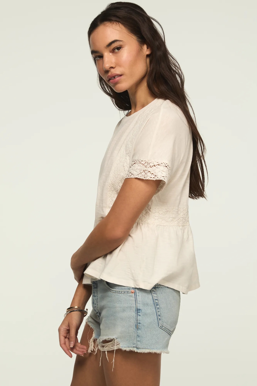 LACE TRIMMED TEE, image 4