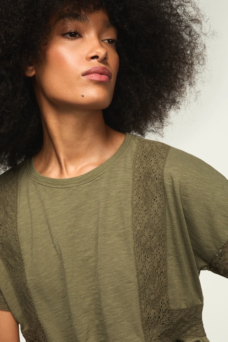 LACE TRIMMED TEE, image 2