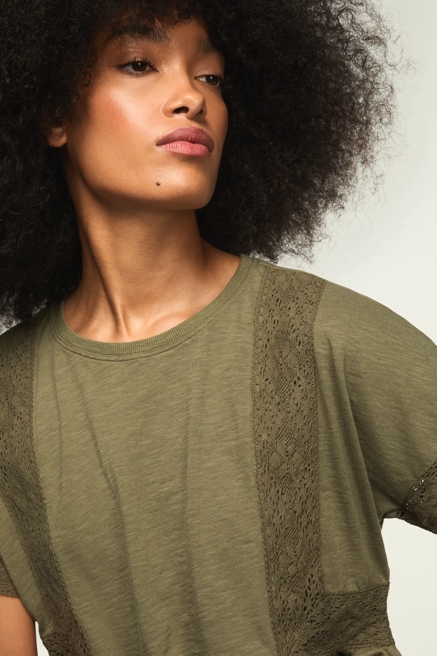 LACE TRIMMED TEE, image 2