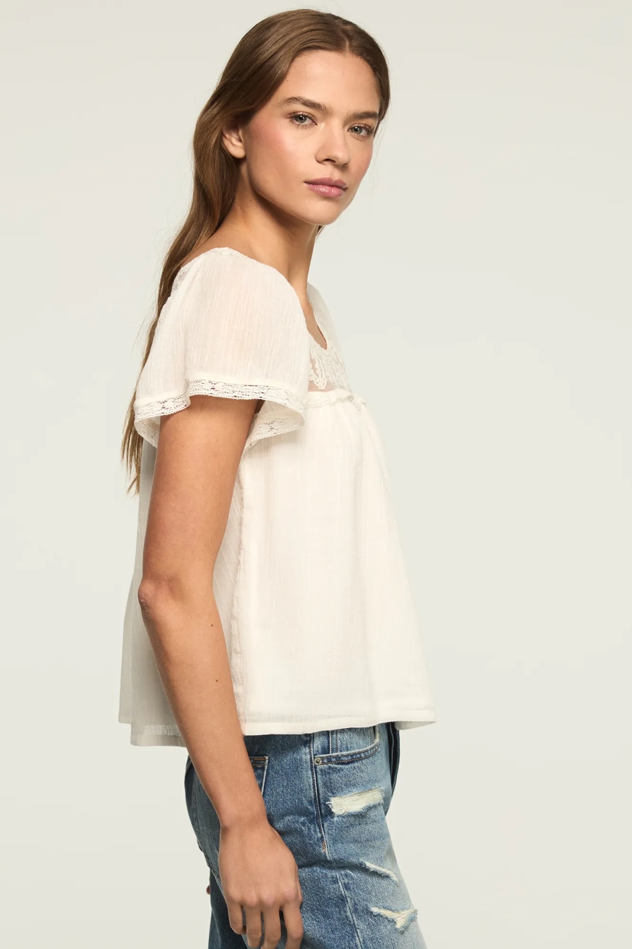 MESH LACE SQUARE NECK BLOUSE, image 4