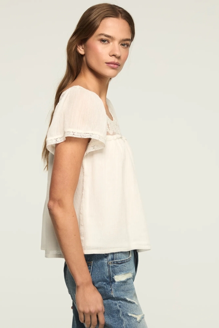 MESH LACE SQUARE NECK BLOUSE, image 4