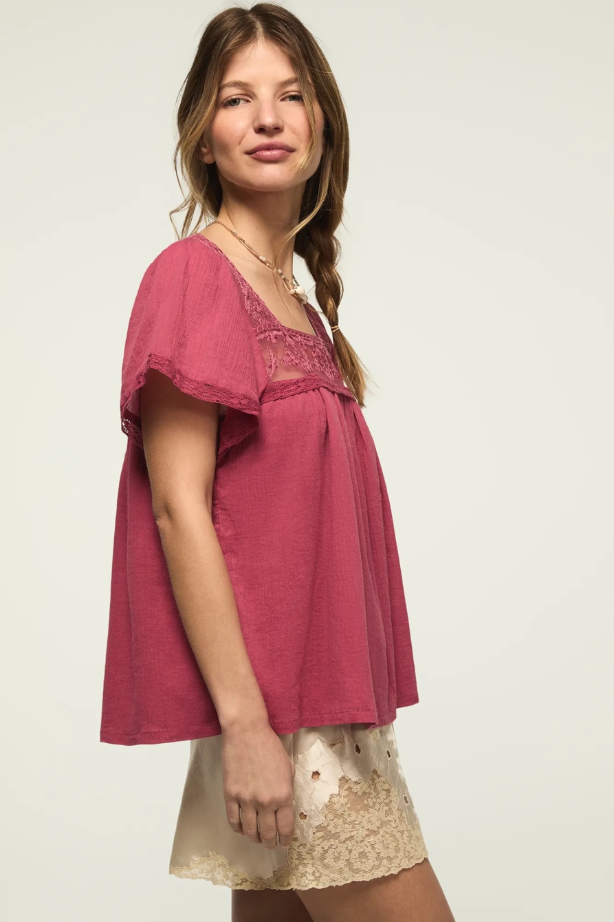 MESH LACE SQUARE NECK BLOUSE, image 4