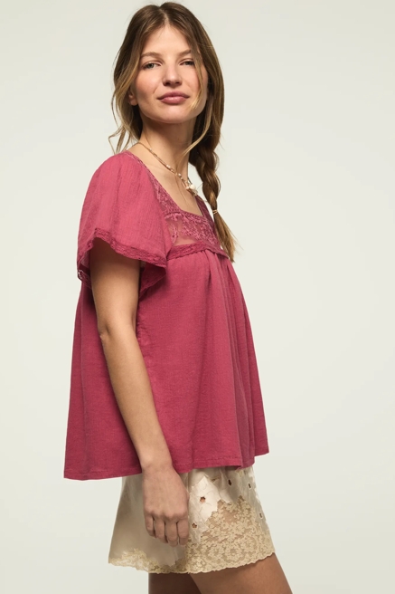 MESH LACE SQUARE NECK BLOUSE, image 4