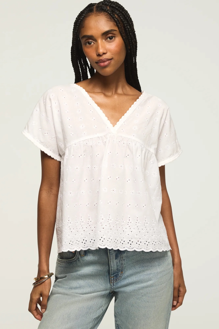 EYELET BABYDOLL TOP, image 2